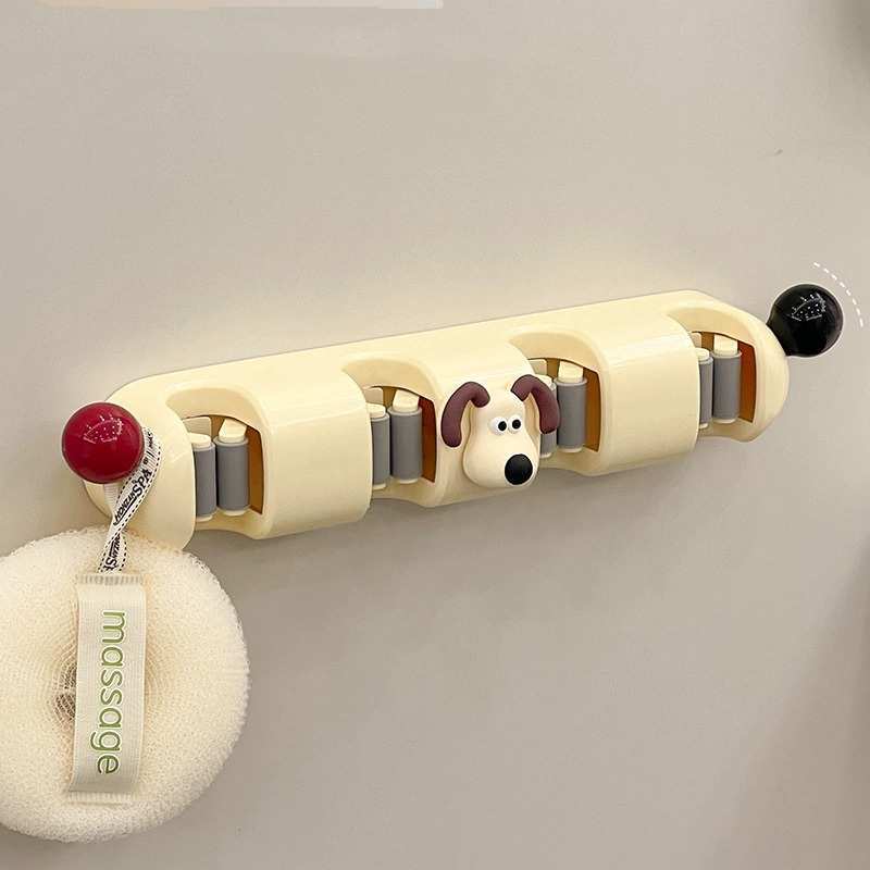 Dopamine Bathroom Multi-Clip Mop Wall-Mounted Clip Bathroom Mop Broom Wall-Mounted Clip No-Drill Household Use
