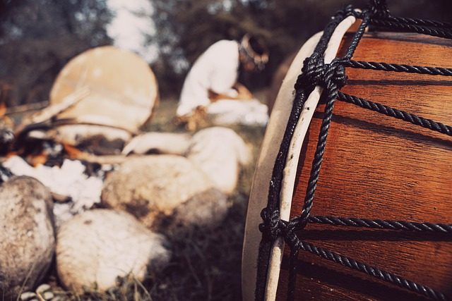 a drumming