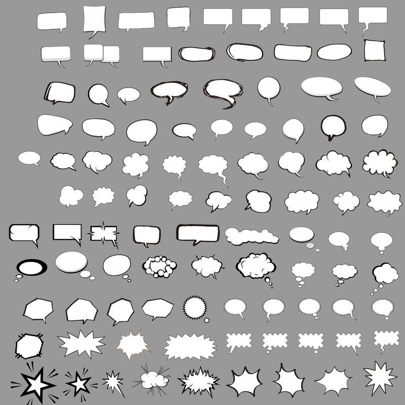 Various Chat Box Materials, Dialog Box Bubble Materials, an Materials, Silly Animation Materials【270】