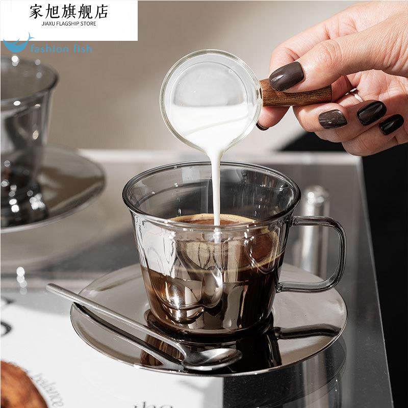 Glass Cup with Handle, Ins Style, for Home Use in the Living Room, Drinking Cup, High-End Feel, Milk Coffee Cup, Beverage Juice Cup