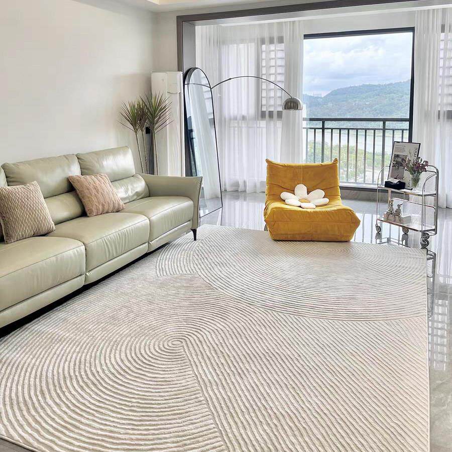 High-end minimalist carpet living room high-end light luxury beige coffee table carpet bedroom modern simple style 2025 new style