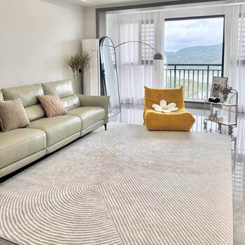 High-end minimalist carpet living room high-end light luxury beige coffee table carpet bedroom modern simple style 2025 new style