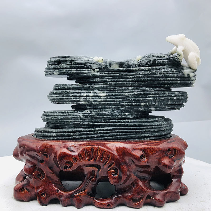 (PEPPA FORTUNE) PEN HOLDER POLYPPOT Jade Pendant 4-4 jade Jade Pendant Jade Pendant with a piece of the piece 8 7 catty x16