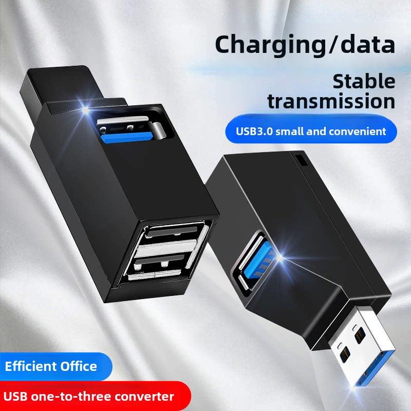 USB 3.0 Extender One-To-Three Multi-Port Splitter High-Speed Laptop USB Converter Hub Docking Station