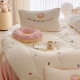 Sweet donuts warm alpaca velvet bed four-piece set winter thickened milk velvet coral velvet sheets and quilt cover