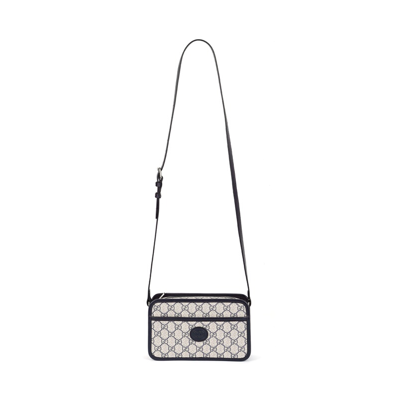 Gucci Gucci Monogram Logo Brand Emblem Canvas and Leather Box Bag Single Shoulder Crossbody Bag
