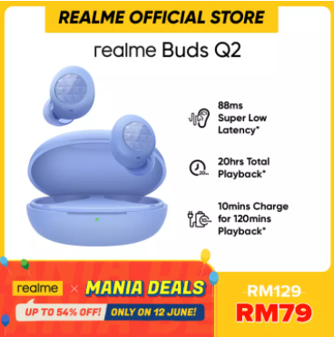 realme Buds Q2 - 20 Hours Playback
