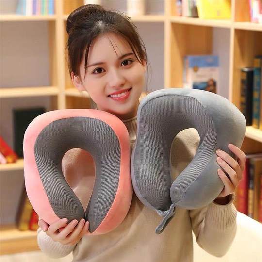 Office Nap Neck Support U-Shaped Travel Neck Pillow for Car, Travel, Airplane, Portable, Removable and Washable