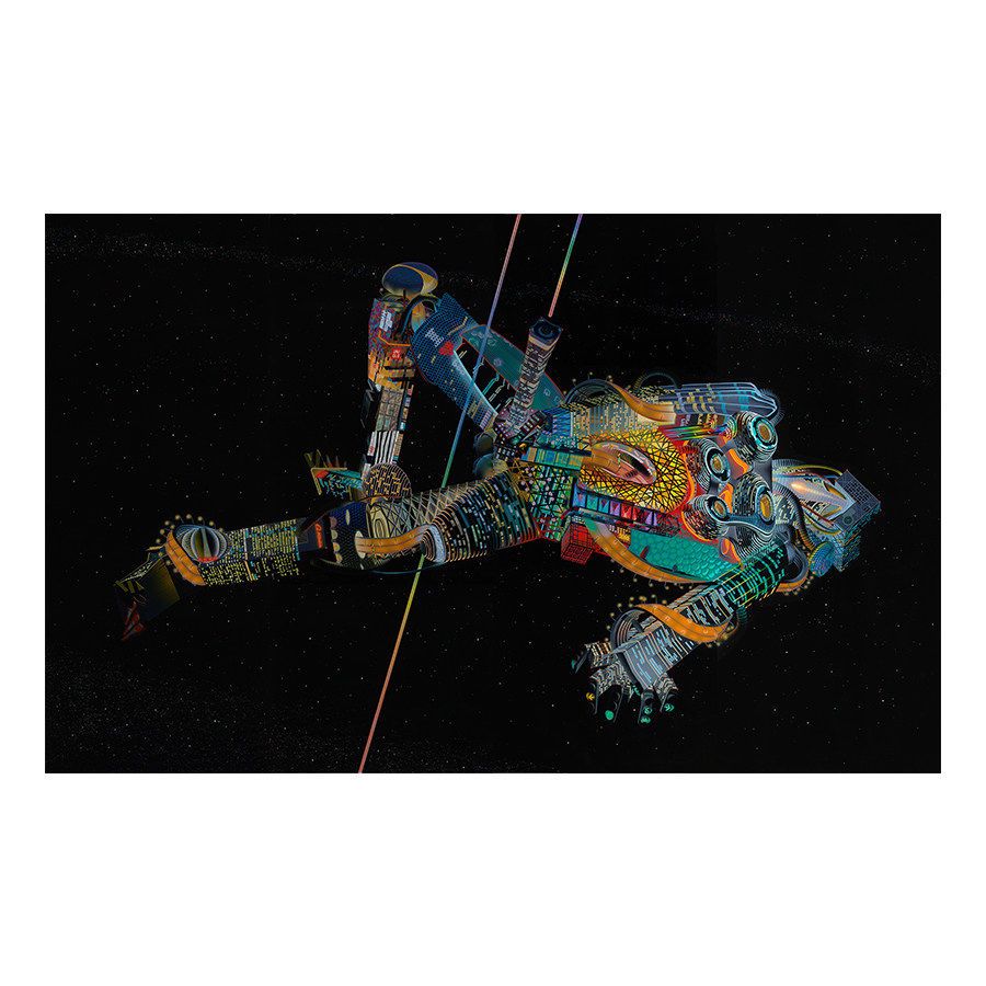 Building Chinese Art Gao Zhenpeng Modern Wind Beijing Landmark Construction Light Extravagant Collection Creative Home Decoration Painting and Art