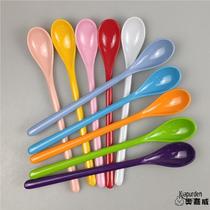 Melamine spoon long handle plastic spoon mixing spoon imitation porcelain small spoon commercial spoon wine spoon catering cute bar spoon