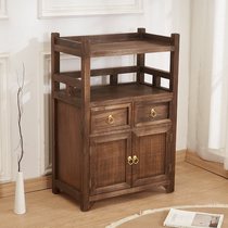 Solid wood tea cabinet tea water cabinet new Chinese style tea table side cabinet living room dining side cabinet home tea making side cabinet small storage rack
