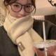 Counter quality new high-end small scarf for women in winter with Korean style atmosphere for students with wool scarf for men