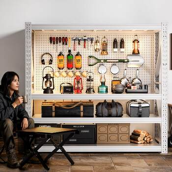 Equipment storage shelves, sundry tools, thickened storage shelves, hole boards, hardware floor racks, multi-layer storage racks