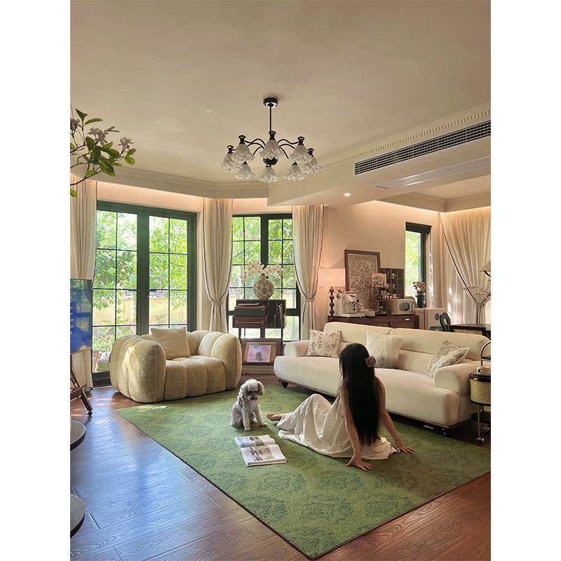 Baroque Auditorium, Muze high-end home, medieval French retro living room, green wool carpet, bedroom