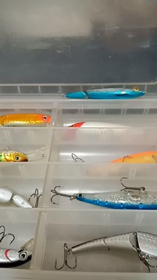 路亚饵，日本二手，不是品牌儿的，有沉水的，有浮水的，九个饵连