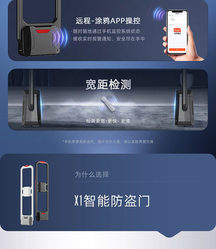 Противоугонная 超市声磁防盗门服装店报警器化妆品文创母婴百货店铺超宽型报警器