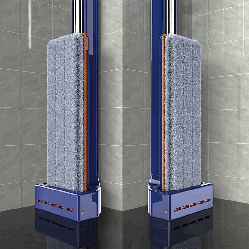 50cm Large Hands-Free Flat Mop for Lazy People, Home Use, One-Sweep Clean, Absorbent Mop Cloth, Wooden Floor Cleaning Tool