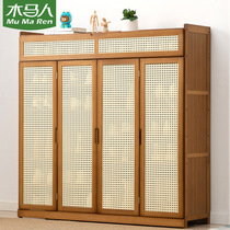 Simple shoe rack assembly dust-proof dormitory household door rack shoe rack behind door shoe rack small shoe cabinet solid wood multi-layer