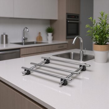 Insulation Mat Pot Mat Dining Table Plate Dish Coaster Table Mat Placemat Kitchen Table Stainless Steel Anti-Scalding Rack