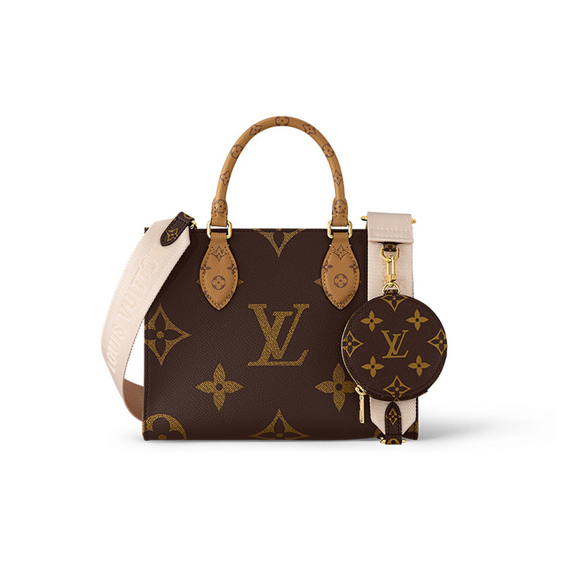 Louis Vuitton/Louis Vuitton Lv Bag Onthego Tote Bag Women's Canvas Shoulder Bag Unused