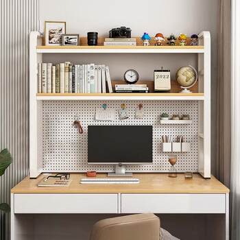 Office desk desk desk station storage shelf multi-layer iron art simple student computer desk hole board shelf