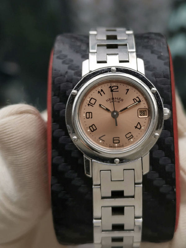 98% New Hermès Second-Hand Watch, Quartz, 24mm, Genuine Stainless Steel Women's Watch