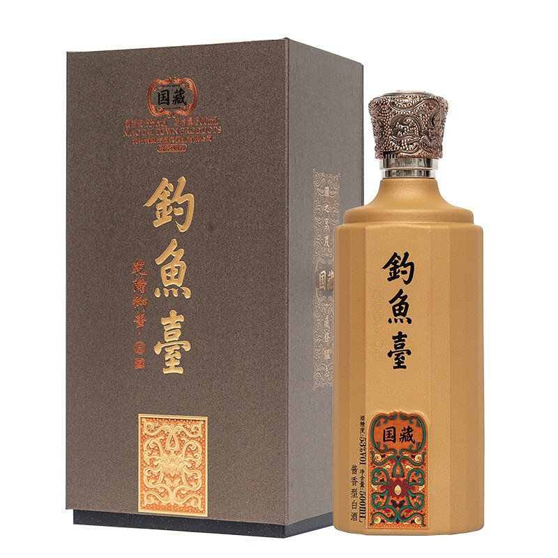 釣魚臺　珍蔵酒　醬香型白酒　53% 500ml 釣魚臺 珍蔵酒 醬香型白酒 53% 500mlの通販 by TOK's shop｜ラクマ