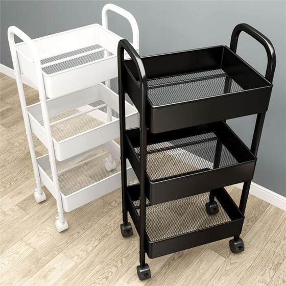 Cart-Style Storage Rack for Kitchen, Bedroom, Multi-Layer Baby Snack Organizer, Mobile Bathroom Storage Shelf