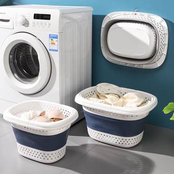 Dirty clothes basket for household carrying dirty laundry basket for dirty laundry storage basket thickened foldable laundry basket wall-mounted laundry basket