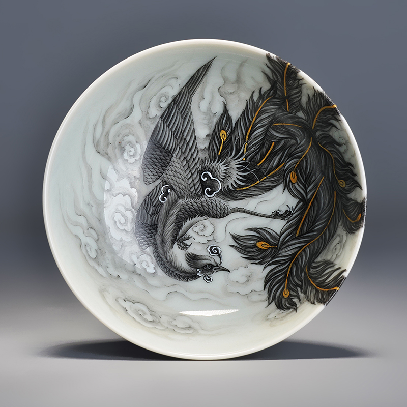 Gerware enamel ochre ochre sketching gold over wall Pineapple Dance Nine Days Sleeper tea cup Master's Cup Kung Fu tea set