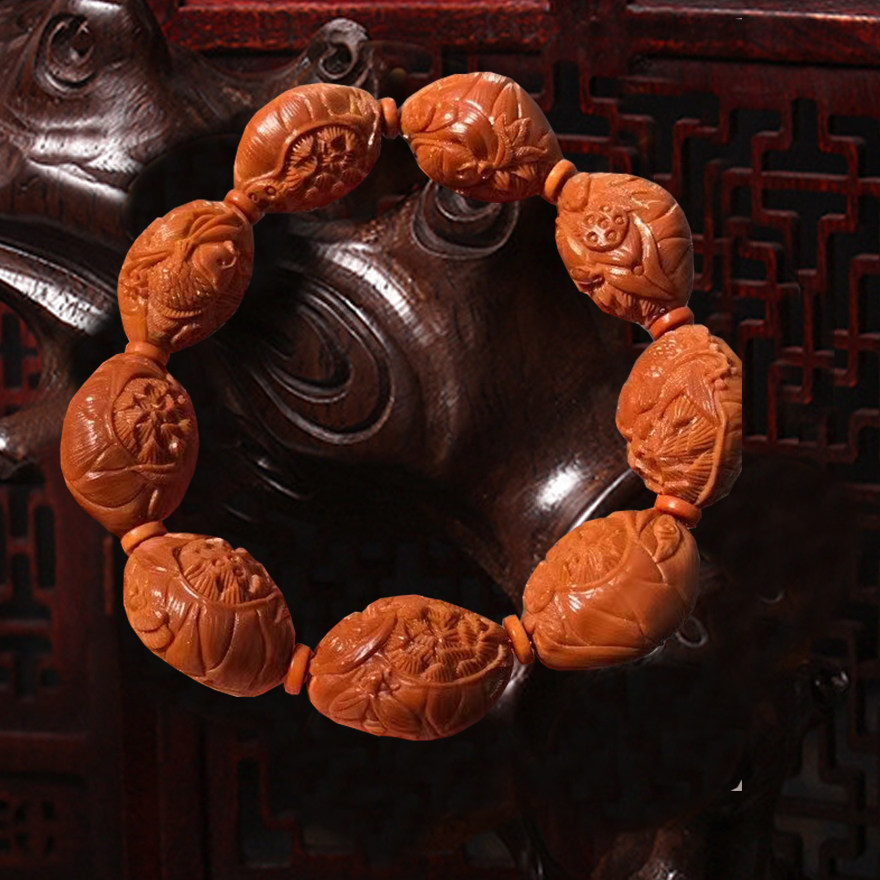 (Ex-gratia) 1 8 * 2 5cm < Nine Carp Drama Lotus > Nuclear sculptures by hand in a playful gift