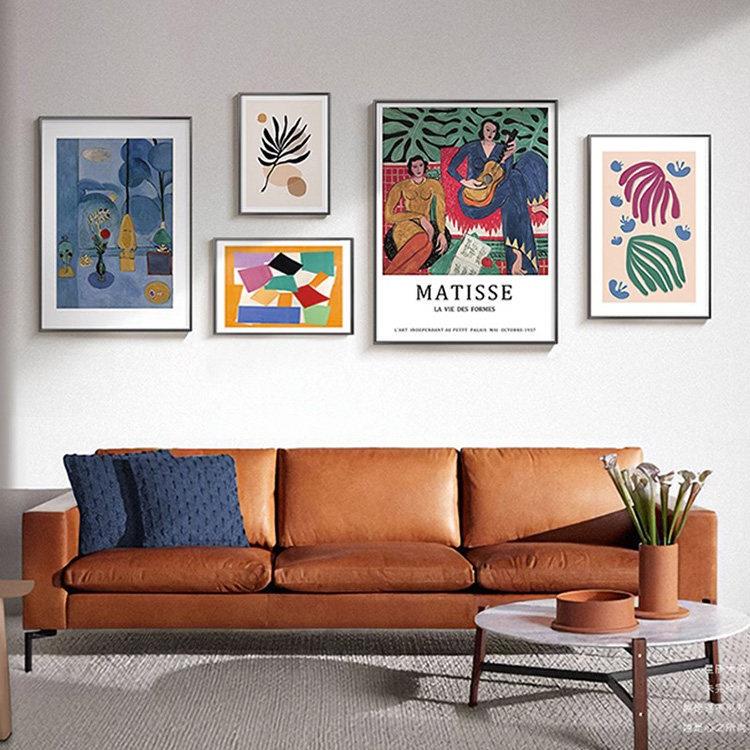 Living Room Decorative Painting Matisse Oil Painting Fauvism High-End Wall Art Sofa Background Wall Abstract Art Combination Painting