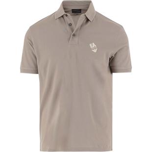 ARMANI 徽标Polo领直筒短袖 EMPORIO 阿玛尼 浅褐色 Polo衫 男款
