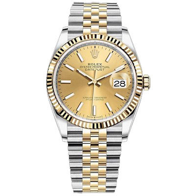 Bargain Price Rolex Datejust Two-Tone 18K Gold Automatic Mechanical Men's Watch 126233