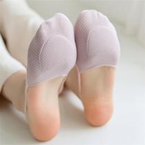 High-heeled socks womens heelless half-cut boat socks summer invisible toe-caps ultra-shallow mouth non-slip anti-wear forefoot socks