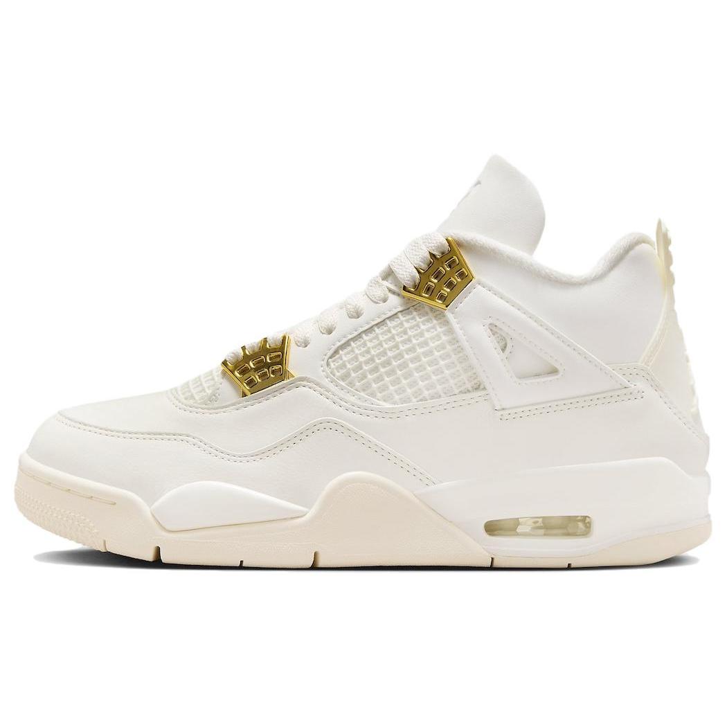 Jordan Air Jordan 4 “Metallic Gold” 耐磨 中帮 复古篮球鞋