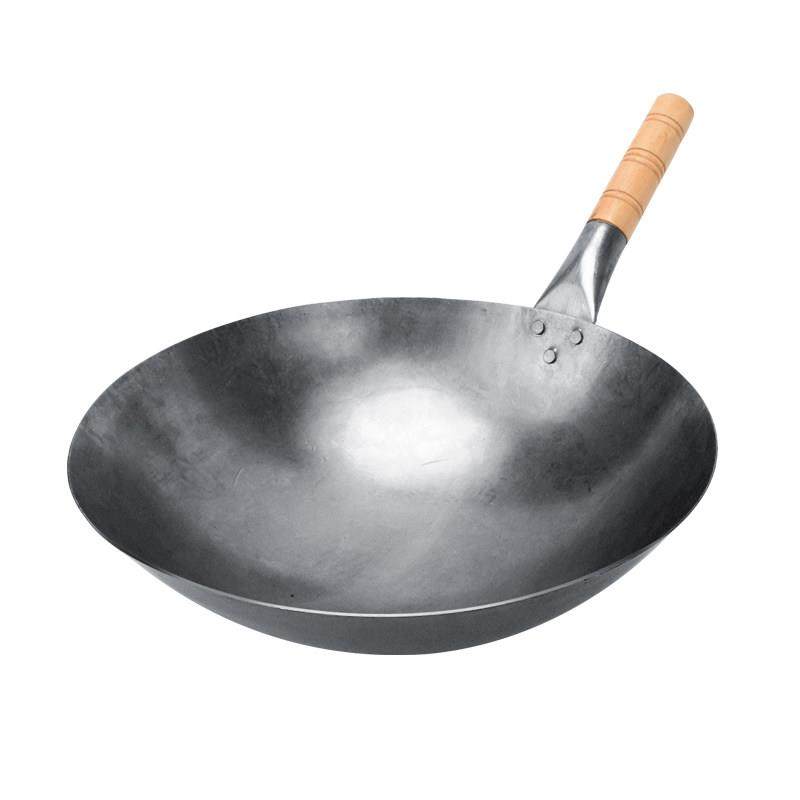 Old-Fashioned Iron Frying Pan, Hand-Forged Wrought Iron Pan, Lightweight Traditional Iron Pan, Single-Handle Frying Pan, Handmade Iron Frying Pan, Non-Coated
