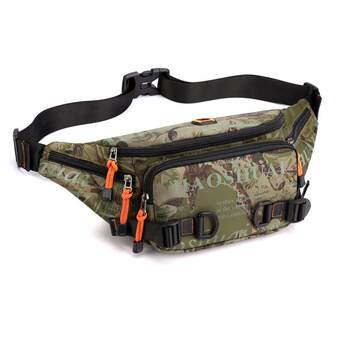 Nylon cloth men's waist bag trendy fashion men's bag