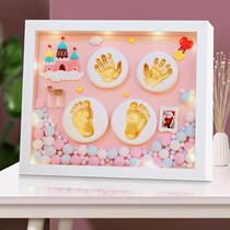 Baby hand and foot prints in clay lanugo souvenir photo frame newborn baby hand prints and footprints full moon gift for 100 days