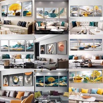 Light luxury style living room decoration painting Nordic sofa background wall hanging painting modern mural crystal porcelain triptych wall painting 55*75