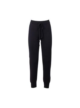 MaxMara Elia系列 纯色抽绳系带休闲长裤 女款 海军蓝色