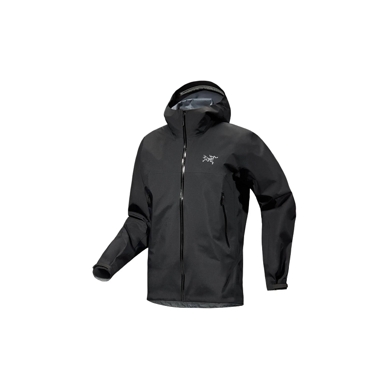 Arcteryx Beta Jacket Men's Embroidered Hooded Casual Jacket Black Arcteryx Beta Jacket Men's Embroidered Hooded Casual Jacket Black