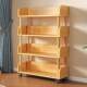 Simple Desk-Side Table, Trendy Movable Small Bookshelf with Wheels, Floor-Standing Multi-Layer Book Storage Rack