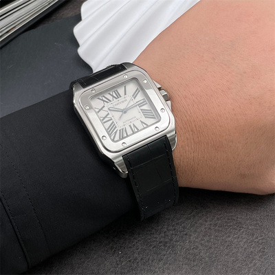 Fixed Price 9.8 New Cartier Santos Fully Automatic Mechanical Watch for Men Genuine W20073X8