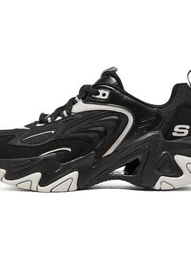 Skechers斯凯奇 DLITE 运动防滑防水 低帮 休闲跑步鞋 女款 黑色