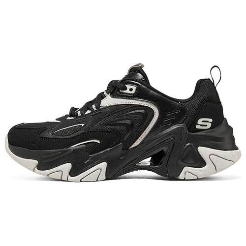 Skechers斯凯奇 DLITE 运动防滑防水 低帮 休闲跑步鞋 女款 黑色