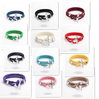 Whale Tail Bracelet for Men, Anchor Navy Bracelet for Women, ins Niche Design Braided Rope, Trendy Red Rope for Men, Simple Couple Bracelet