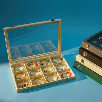 High-value leather jewelry storage box bracelet bracelet jewelry display props simple high-end stall display plate
