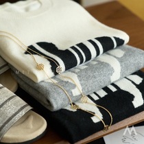 2024 autumn and new season knitted vest for women round neck loose puppy embroidered knitted sweater with vest for women