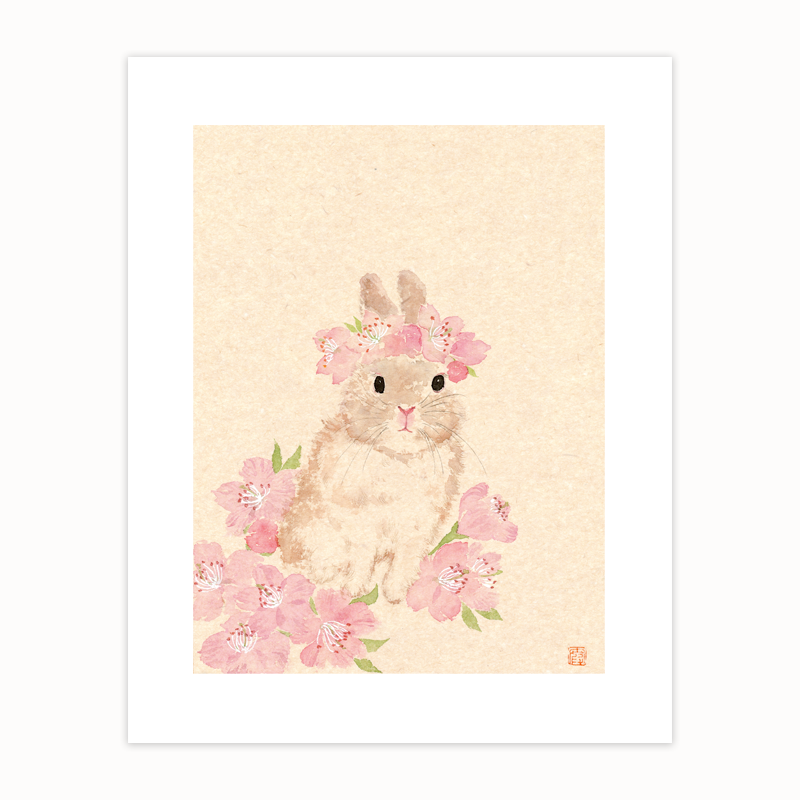 (rabbit year time-limited pick-up) illustrator Wong Feng Xia (Mei Mei Rabbit) Sign up for a limited edition painting-Taobao